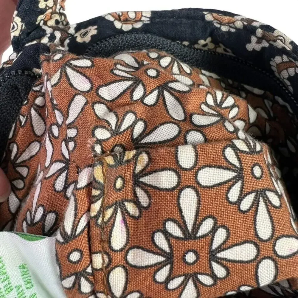 Vera Bradley Womens Shoulder Bag in Cafe Caffe Latte Brown Black Hannah Style